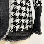 Fashion Trend Tweed Houndstooth Denim Stitching West Assembly Belt, adding a stylish touch to your outfit, trendy and ve — photo 10