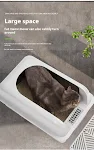 Alloy Litter Box Easy Clean Widened Thickened Leak-proof Large Space Semi-closed Cat Toilet - Perfect for your feline fr — photo 9