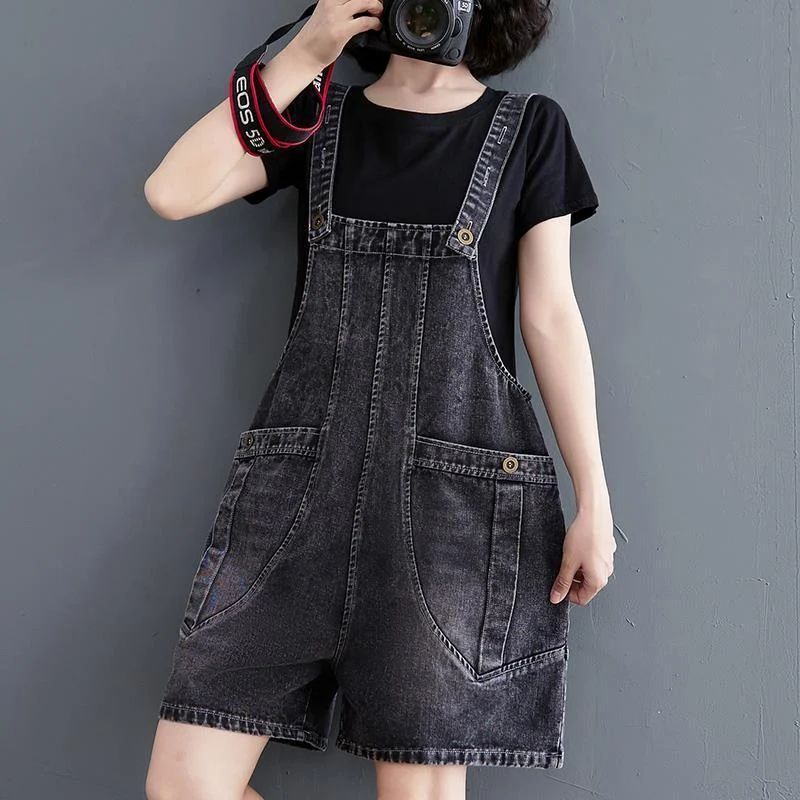 Title 4, Artistieke zomer denim bretels voor dames. Creë...