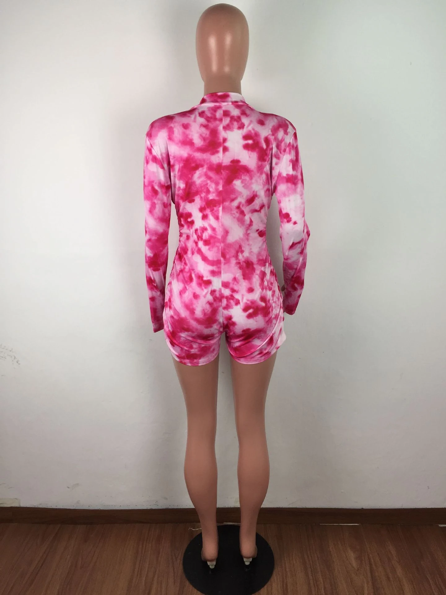 Title 21, Macacão casual plissado tie-dye para casa