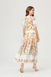 Positioning Printing High Waist Big Swing Dress Short Sleeve — photo 6