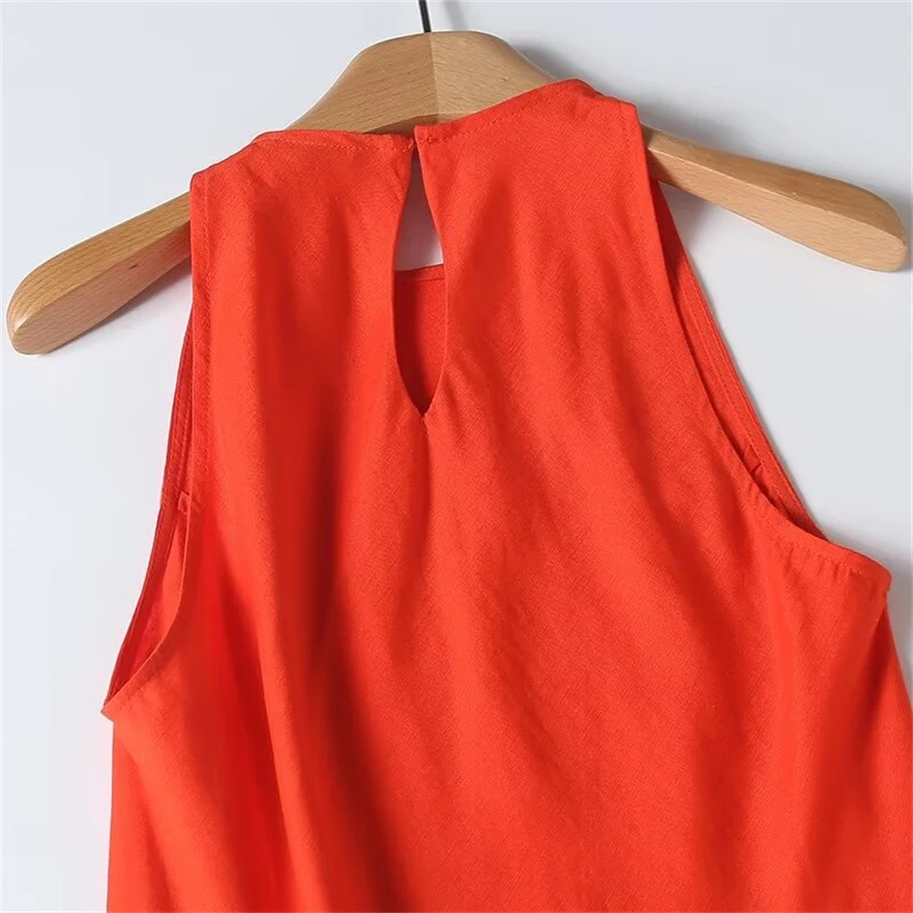 Title 5, Nieuwe slim-fit, mouwloze, halflange sling-jurk