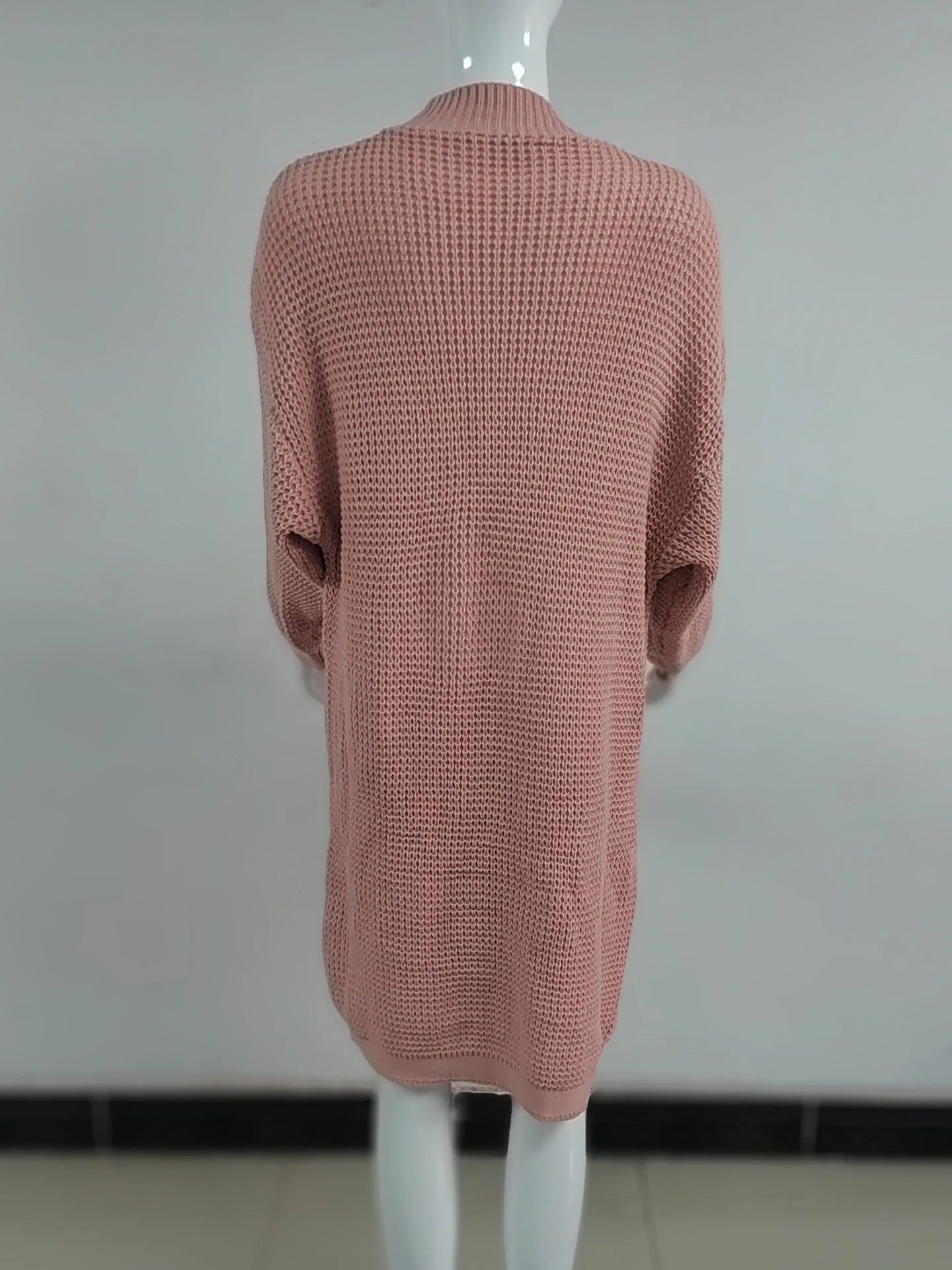 Title 4, Novo estilo feminino malhas cor sólida longa