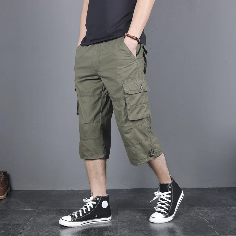 Title 7, Summer Cotton Mens Loose Casual Shorts, breath...