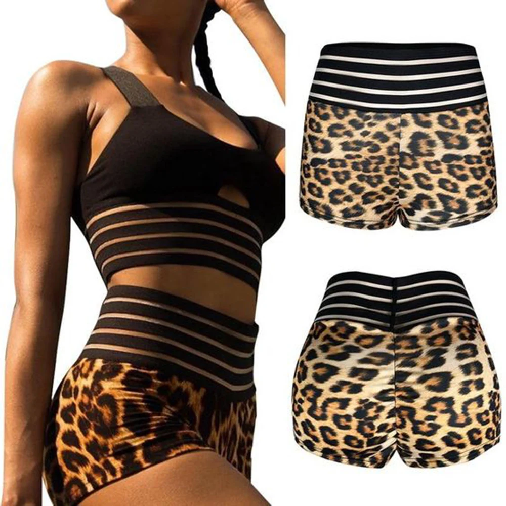 Title 6, Luipaardprint high waist dames badpak, vijf rij...