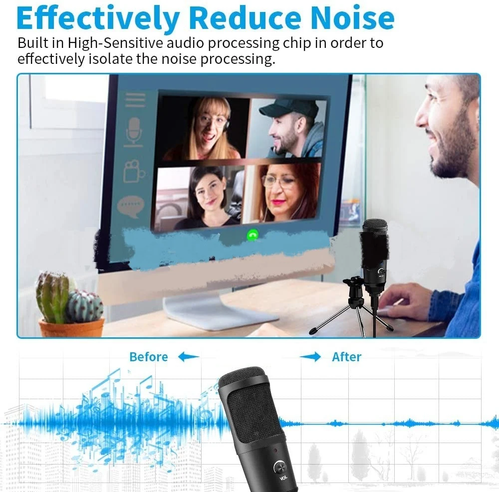 Title 4, Apple compatible live recording microphone desk...