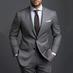 Terno masculino Business Casual de duas peças Combine elegância e profissionalismo. Ideal para trabalho e eventos, proporcionando conforto e um visual impecável. — foto 12