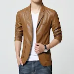 Terno de couro masculino grande fino e elegante Jaqueta superior Corte slim e caimento impecável Conforto e estilo para homens modernos Ideal para diversas ocasiões — foto 8