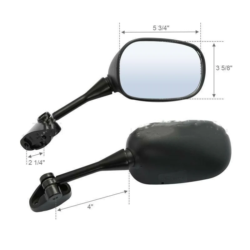 Motorcycle Plastic Black Rearview Mirror Reflector for improved visibility and enhanced safety while riding your bike. — photo 2