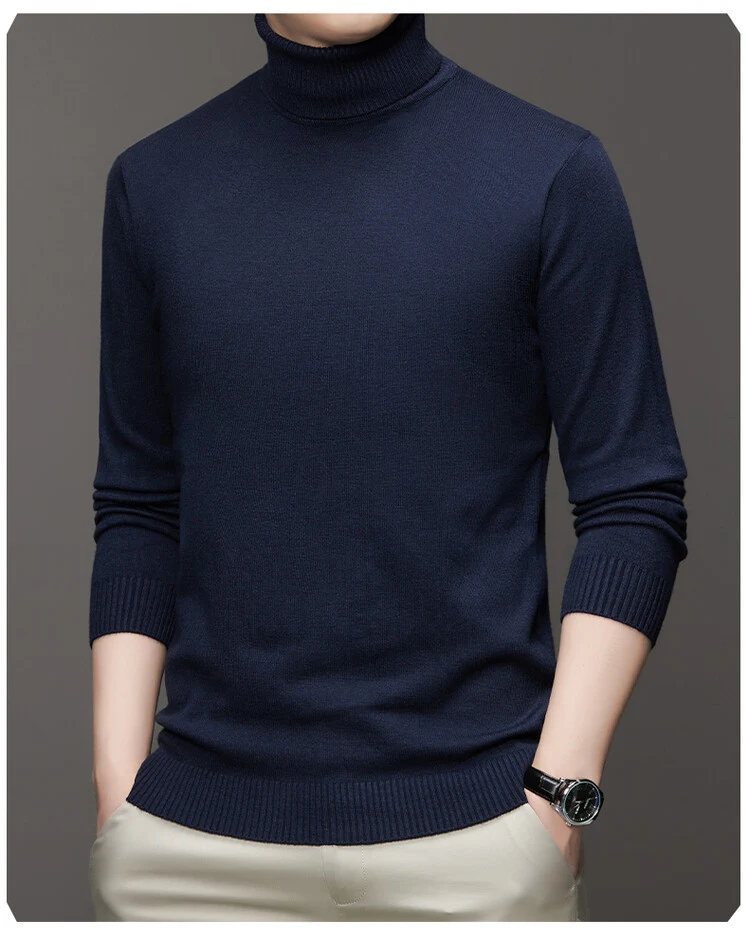 Title 2, Mens Turtleneck Sweater Winter Thickening, a w...
