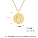 Colar com pingente banhado a ouro Apollo em aço inoxidável — foto 3