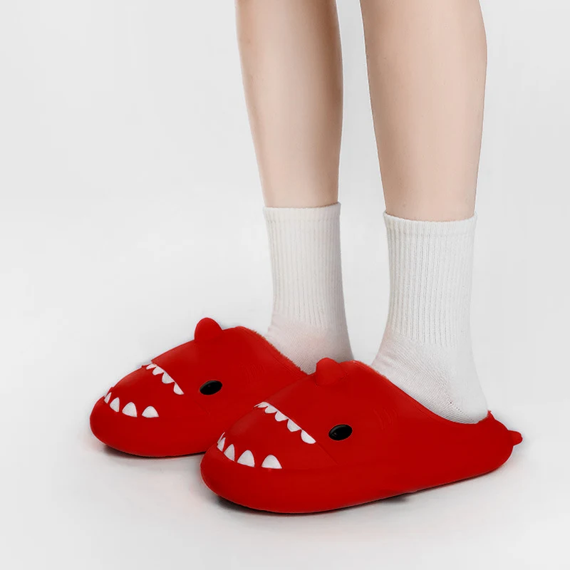 Cartoon Shark Shoes Home Slippers EVA Lovers Winter Soft Bottom Waterproof Shoes Comfortable and Warm Indoor Footwear — photo 7