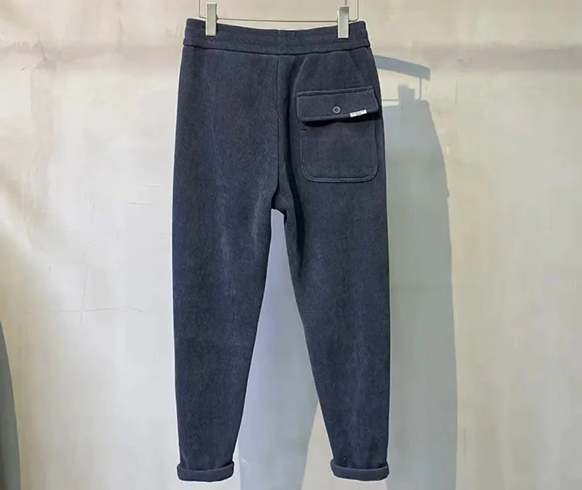Men's Casual Pants Fleece-lined Thick Loose Trousers Comfortable and Warm Winter Wear for Relaxed Style — photo 17