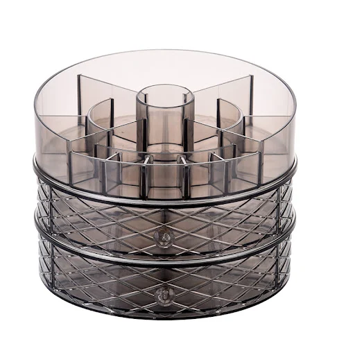 Title 12, 360 Rotating Diamond Pattern Makeup Box. Rotata...