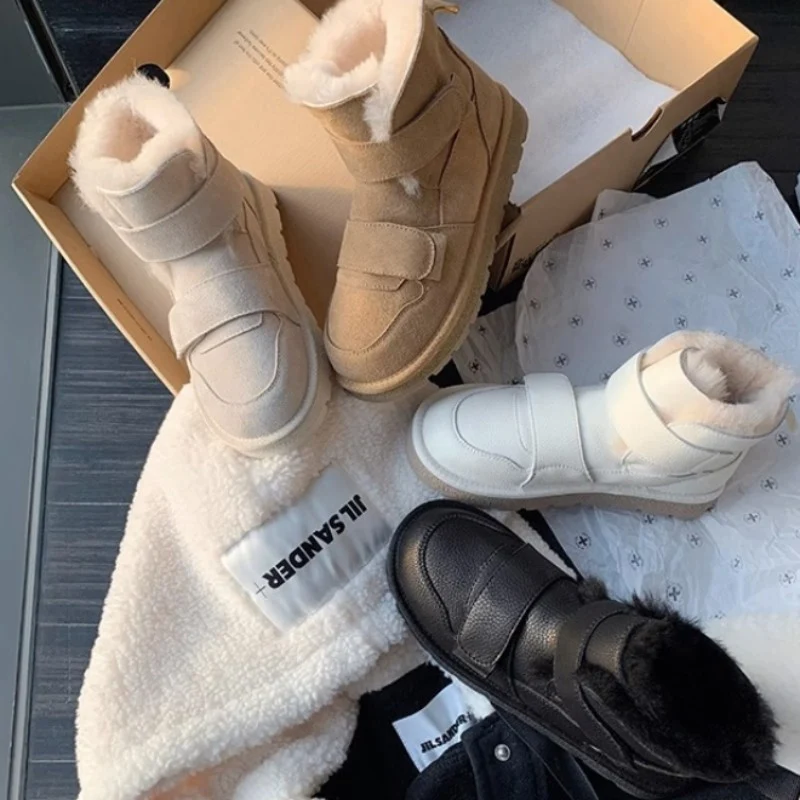 Title 2, Womens Velcro Snow Boots Platform Short Boots ...