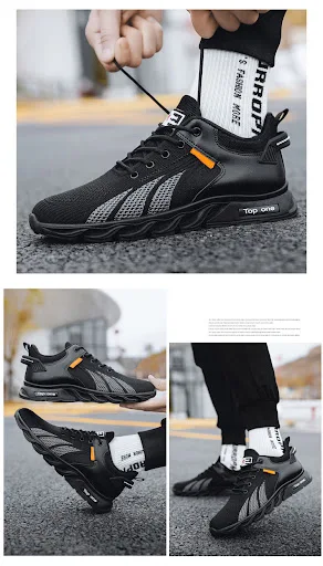 Title 2, Męskie buty z siatki, modne sneakersy Flyknit, ...