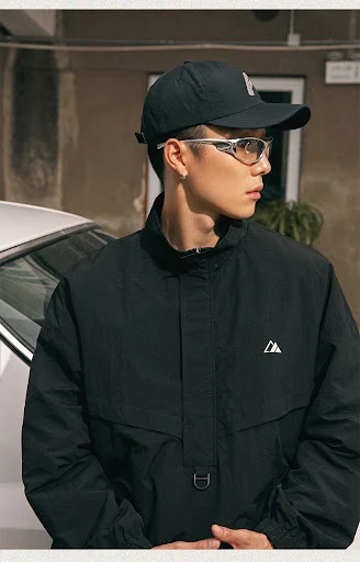 Title 17, Couples Half-Zipper Fashion Brand Jacket, a st...