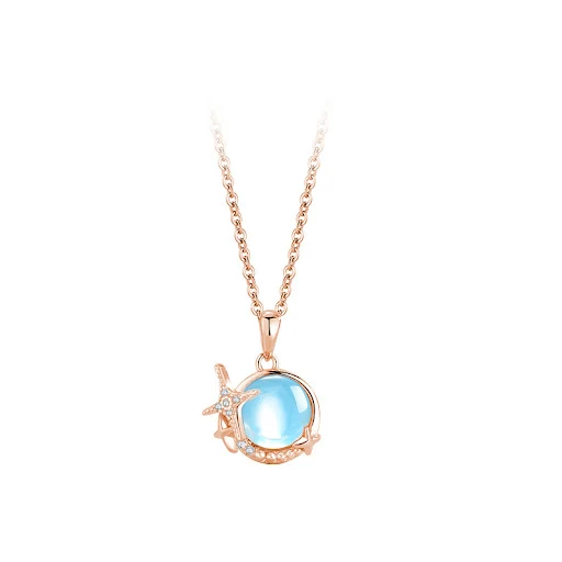 Title 5, Colar com pingente de pedra Fashion Moonlight, ...