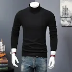 Men's Turtleneck Sweater Pullover Solid Warm Wool Knit. Provides excellent warmth, comfort and style. Perfect for casual — photo 7