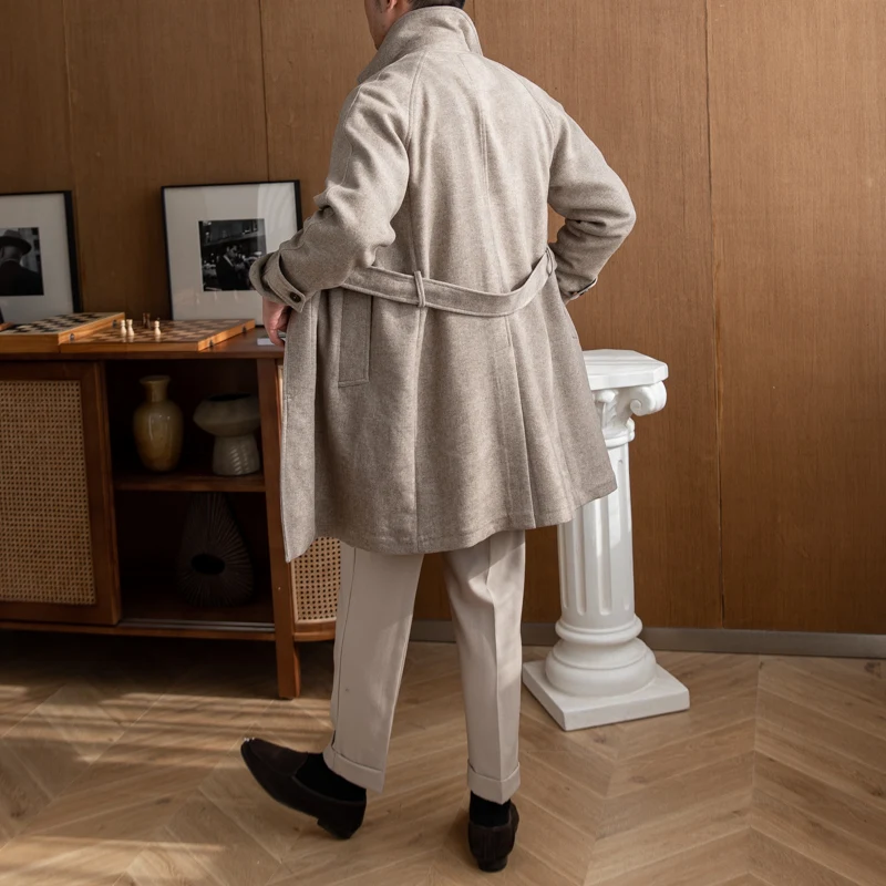 Winter English Casual Wool Mid-length Coat. Stay warm and stylish this winter with this comfortable and versatile wool c — photo 3