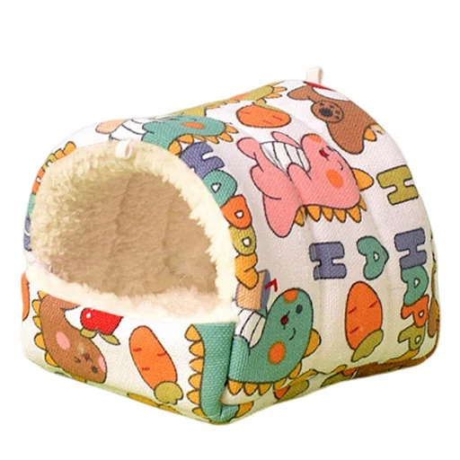 Hamster House Cozy Small Hideouts Warm Hamster Nest Guinea Pig House for Comfortable Rabbit Chinchilla Hedgehog Ferret f — photo 3