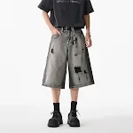 High Street Water Washed Hole Denim Shorts, perfect voor een casual en trendy zomerlook. Comfortabel en stijlvol voor dagelijks gebruik. — foto 1