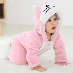 Macacão Infantil de Flanela de Camada Única com Animais Fofos e Macio para Bebês Conforto e Diversão Ideal para Dormir e Brincar — foto 7