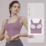 Reggiseno sportivo con cerniera frontale da donna Schiena antiurto Comodità e sostegno per l'allenamento ad alto impatto — foto 7