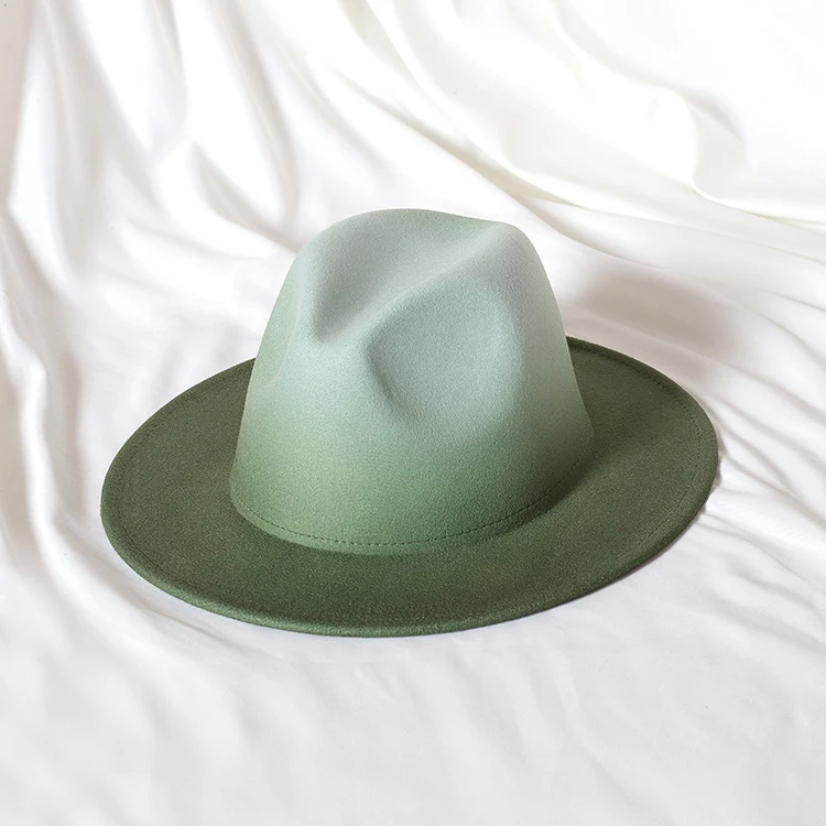 Chapéu Jazz com aba reta e degradê de cores, perfeito para um visual estiloso e sofisticado em festas e eventos especiais. — foto 16