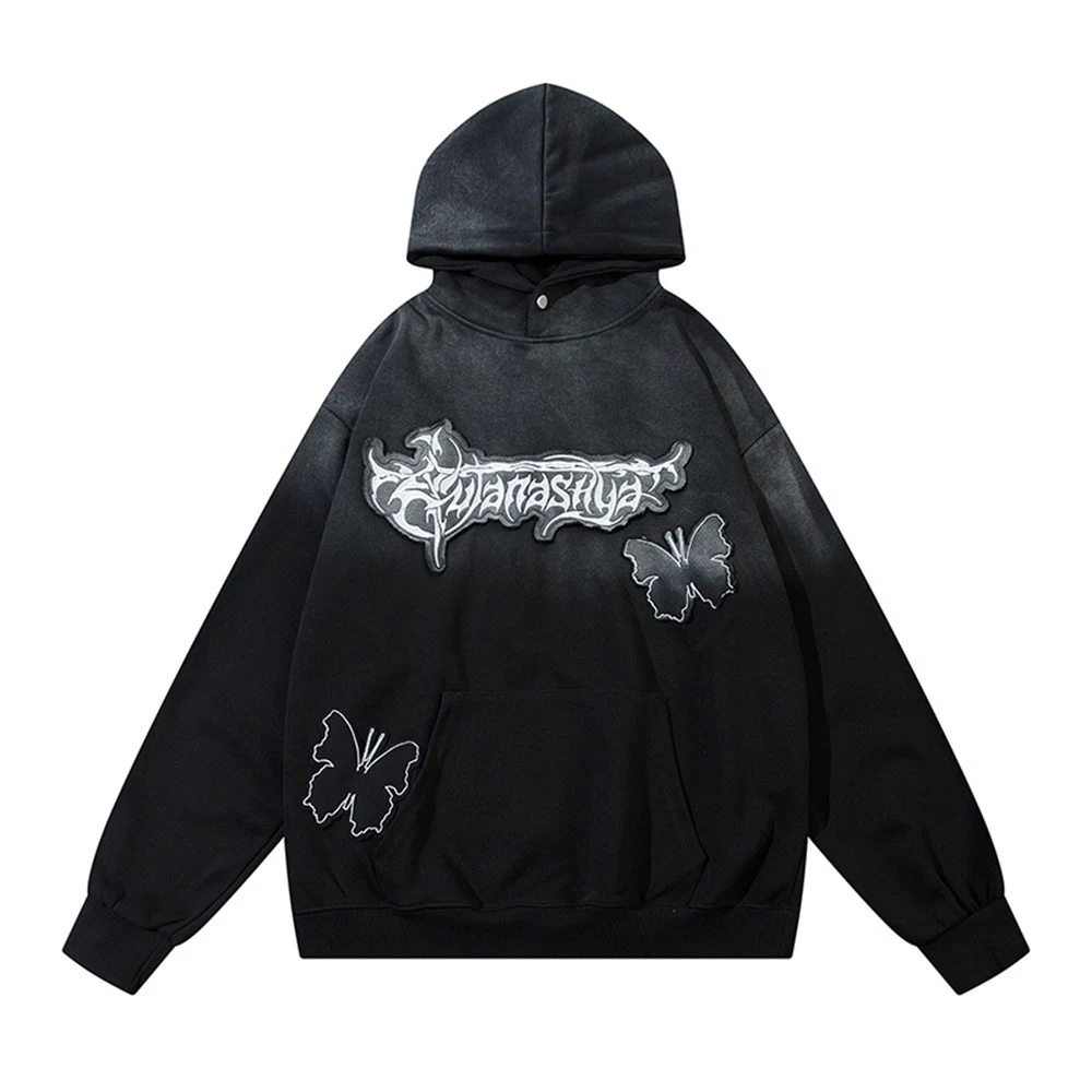 Moletom com capuz gradiente inkjet masculino, conforto e estilo. Ideal para looks casuais e quentes, perfeito para o dia a dia. — foto 1