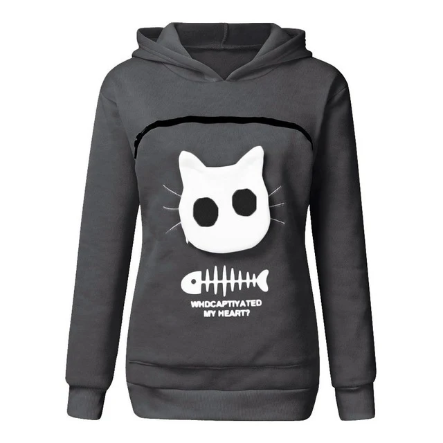 Felpa con cappuccio Cat Lovers Kangaroo Dog Pet Paw Dropshipping Pullover — foto 3