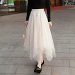 Saia de malha irregular, super quente, vestido de fada, cintura alta, perfeito para um visual moderno e feminino que valoriza a silhueta. — foto 30