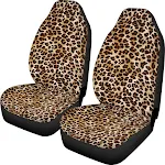 Cow Spot Leopard Print Retro Car Seat Cover. Protect and style your car interior with this unique and bold design. Easy — photo 10
