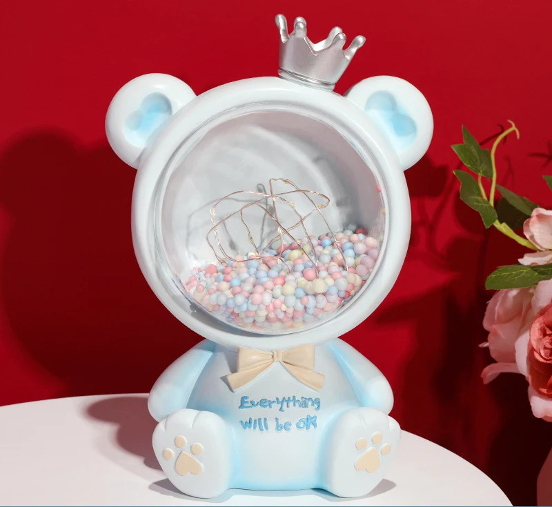 Title 7, Girly Heart Creative Gift Crown Bear Night Ligh...