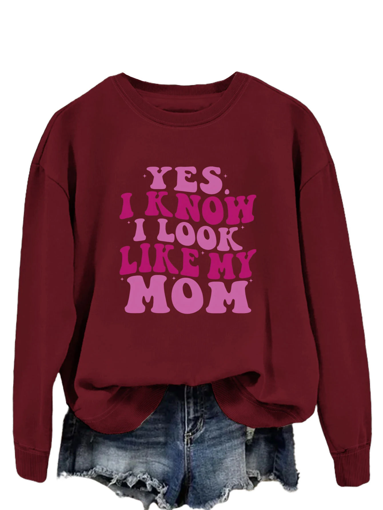 Blusa de Moletom Plus Size com estampa "YES I KNOW I LOOK LIKE MY MOM". Moda e estilo, conforto garantido. — foto 6