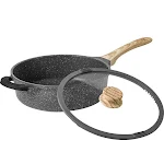 Frigideira antiaderente de pedra Maifan sem fumaça oleosa Cozinha saudável e fácil Limpeza antiaderente para uma experiência culinária superior — foto 4