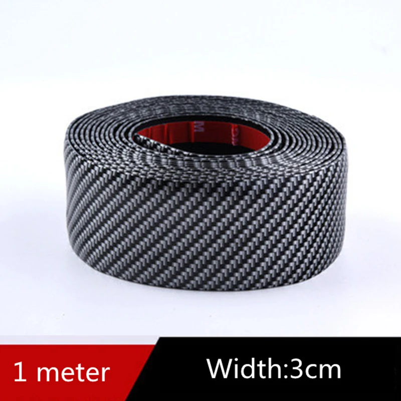 Car Carbon Fiber Pattern Door Sill Decorative Protective Sticker Protects Door Sills from Scratches Easy Installation St — photo 1