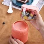 Copo de leite com café da manhã infantil combinado com alimentos complementares, nutritivo e fácil para crianças. — foto 14