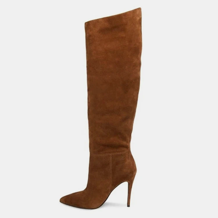 Title 8, Botas Over The Knee com pregas, salto agulha al...