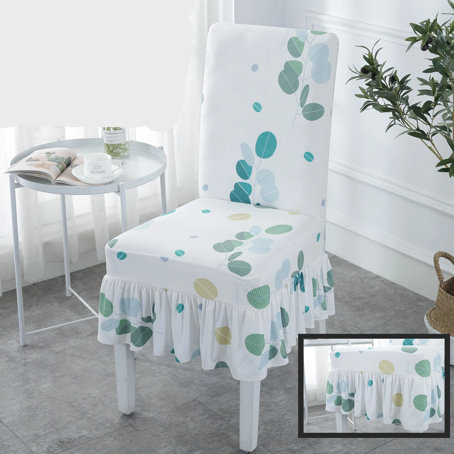 Universele stretch stoelhoezen Bescherm en vernieuw uw stoelen. Eenvoudig aan te brengen, flexibel, wasbaar, perfect voor elk interieur. — foto 6