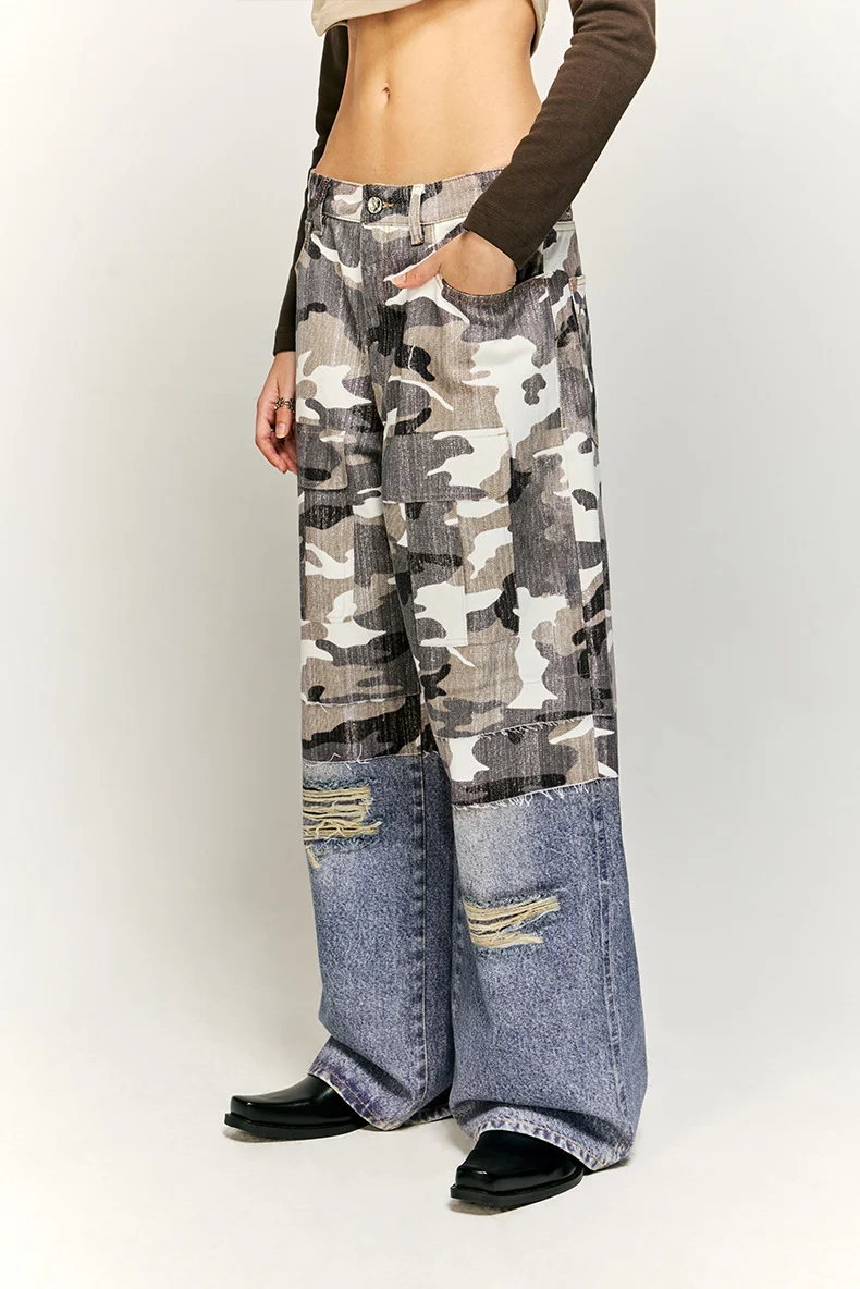 Title 3, Ripped Stitching Digital Printing Jeans — Exper...