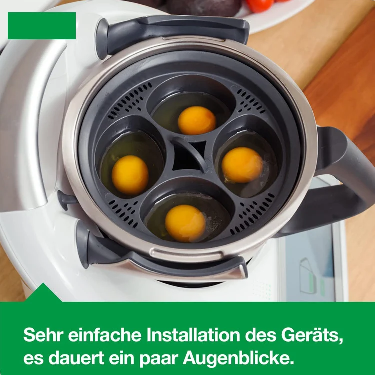 4 in 1 Egg Poacher Egg Cooker Tools, Steamer Mold Tray Stand, Kitchen Baking Mould, Cooking Utensils, Cook Perfect Eggs — photo 2