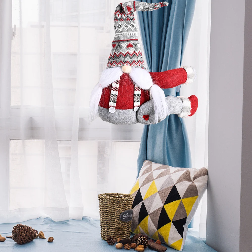 Title 3, Striped Hat Forest Old Man Door Hanging Christm...