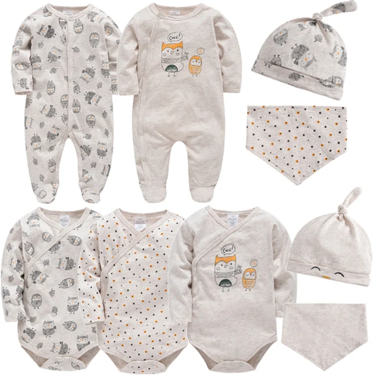 Macacão para bebê com cardigan completo, roupa de monge e macacão de algodão colorido, confortável e prático para seu bebê — foto 1