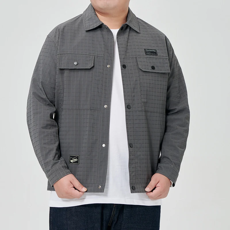 Jaqueta xadrez plus size masculina Conforto e estilo em uma única peça. Ideal para o homem moderno que busca elegância e aquecimento no dia a dia. — foto 7