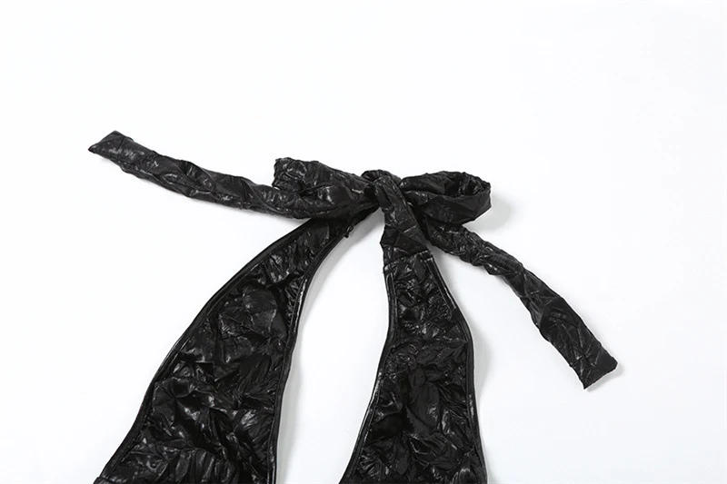 Title 4, Mode dames halter mouwloze korte jurk met veters