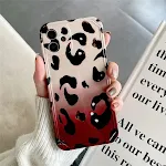 Amber gradient leopard print