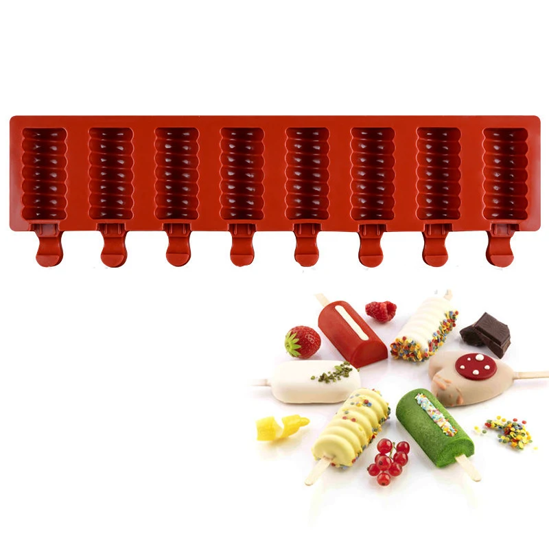 Silicone ice cream molds for homemade treats. Easily create delicious frozen desserts, reusable and dishwasher safe, per — photo 1