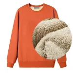 Suéter de pele de cordeiro de inverno feminino e masculino Gola redonda solta Top quente sem capuz Casaco perfeito para aquecer e usar no inverno. — foto 14