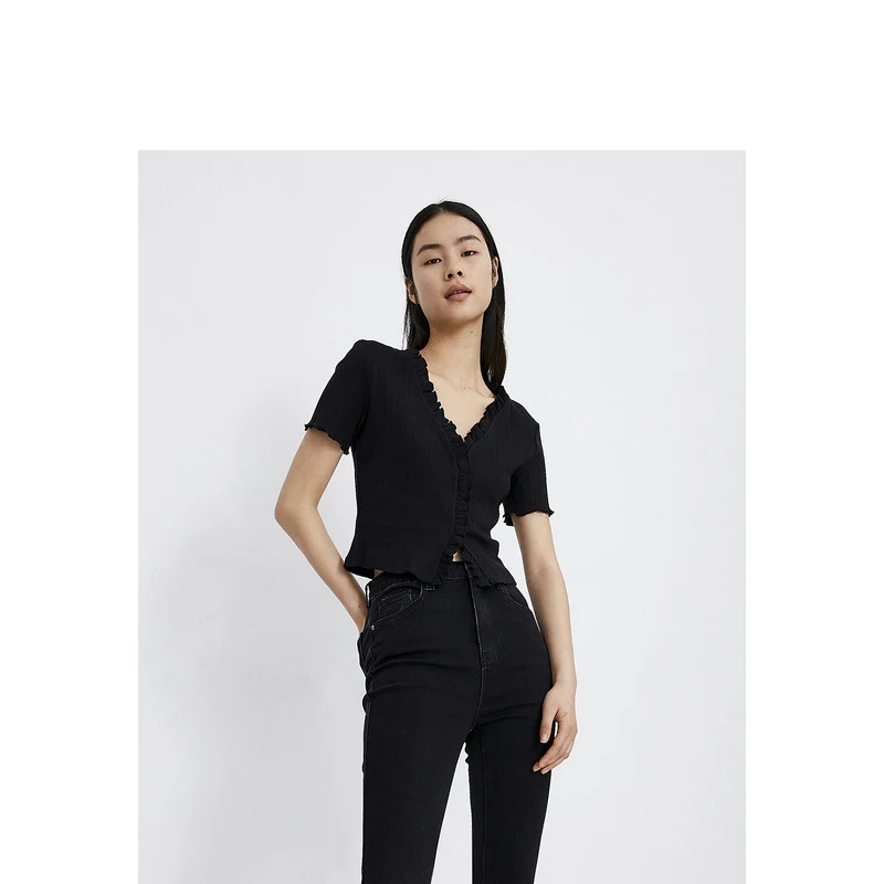Title 3, Camiseta de renda solta de verão para mulheres ...